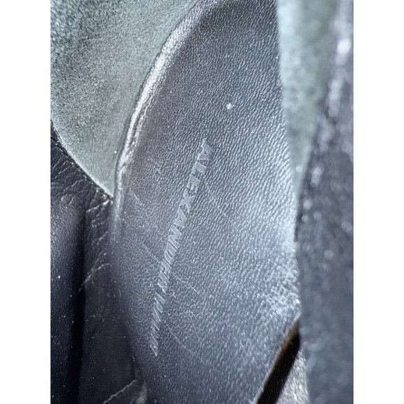 Alexander Wang Over The Knee Black Suede Leather Boots Stiletto Heel Size 37 GUC - Picture 9 of 13